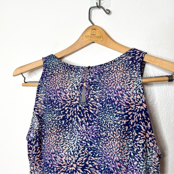 GNW Colorful Abstract Print Lightweight Sleeveless Blouse Small S - Picture 6 of 9